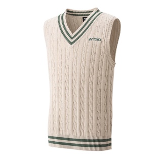 Yonex Weste Sweater mit V-Ausschnitt 2024 beige Herren